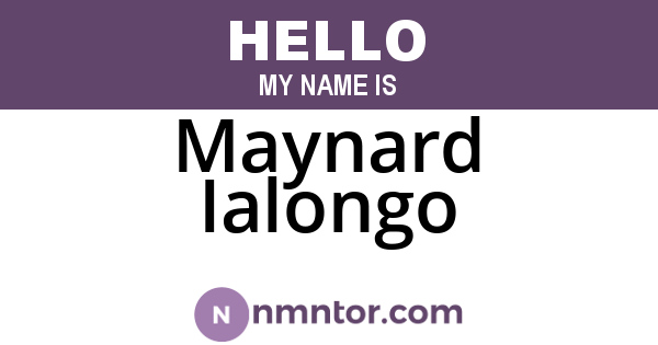 Maynard Ialongo
