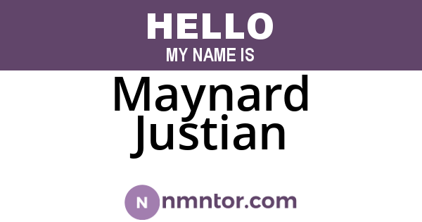 Maynard Justian