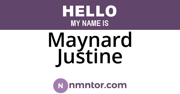 Maynard Justine