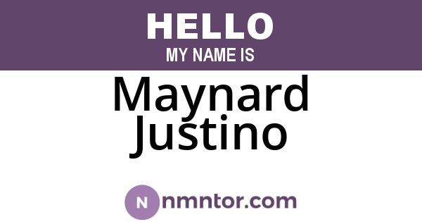 Maynard Justino