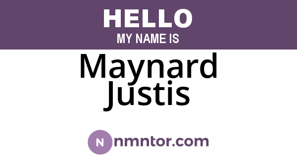 Maynard Justis