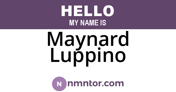 Maynard Luppino