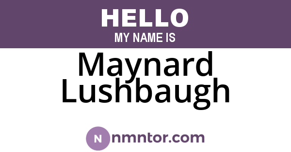 Maynard Lushbaugh