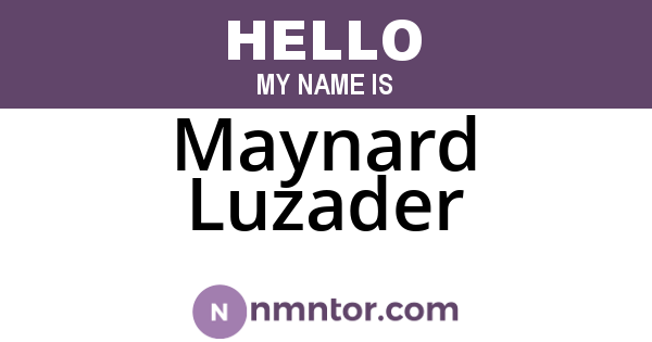 Maynard Luzader