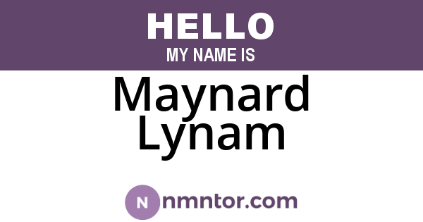 Maynard Lynam