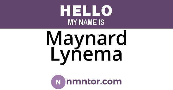 Maynard Lynema