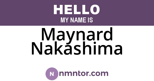 Maynard Nakashima