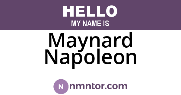 Maynard Napoleon