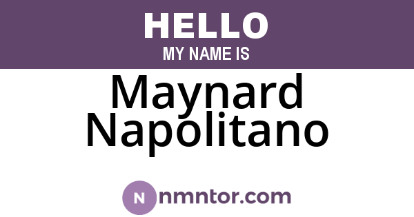 Maynard Napolitano