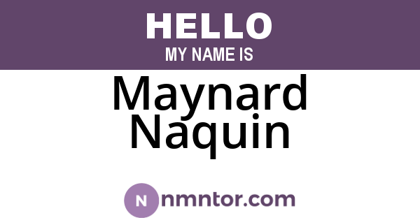 Maynard Naquin