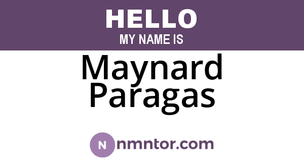 Maynard Paragas