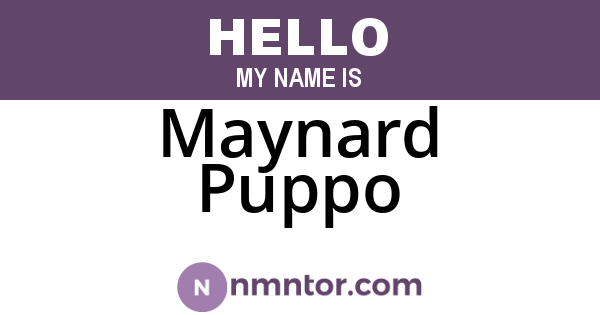 Maynard Puppo