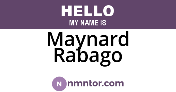 Maynard Rabago