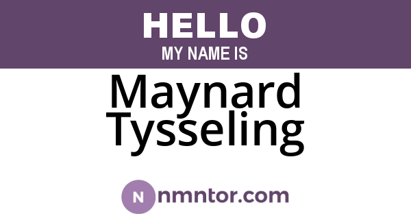 Maynard Tysseling