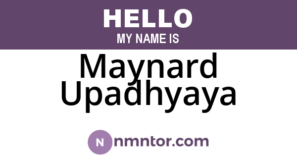 Maynard Upadhyaya