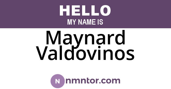 Maynard Valdovinos