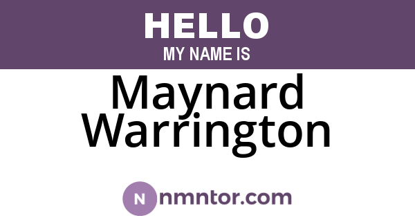 Maynard Warrington