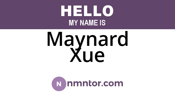 Maynard Xue