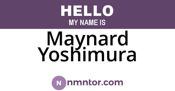 Maynard Yoshimura