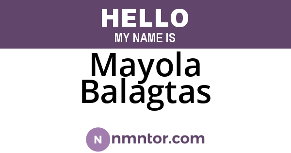 Mayola Balagtas