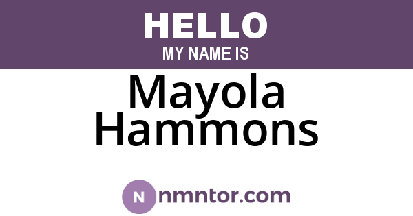 Mayola Hammons