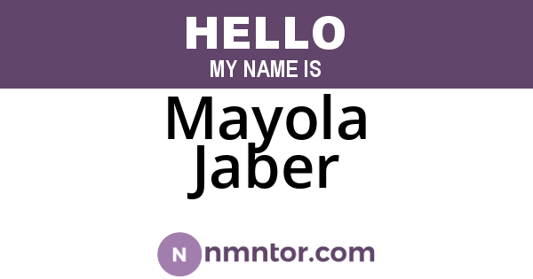 Mayola Jaber