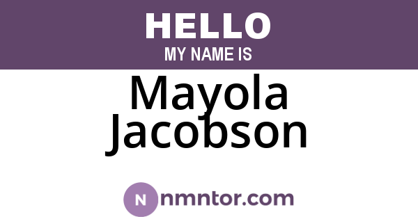 Mayola Jacobson