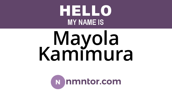Mayola Kamimura