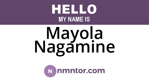 Mayola Nagamine