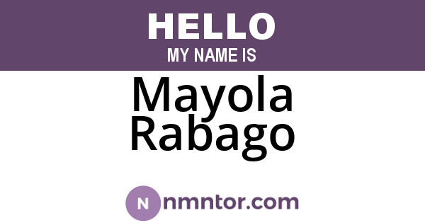 Mayola Rabago