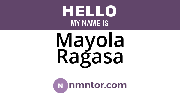 Mayola Ragasa