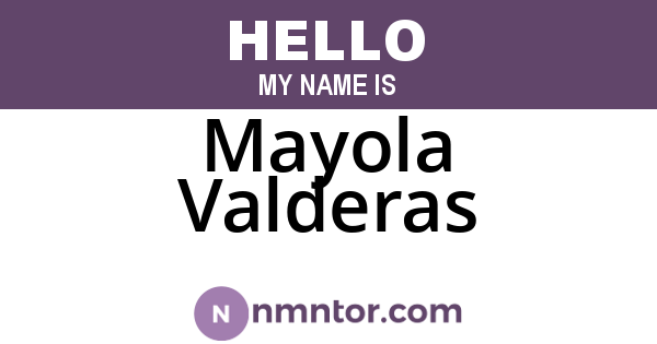Mayola Valderas