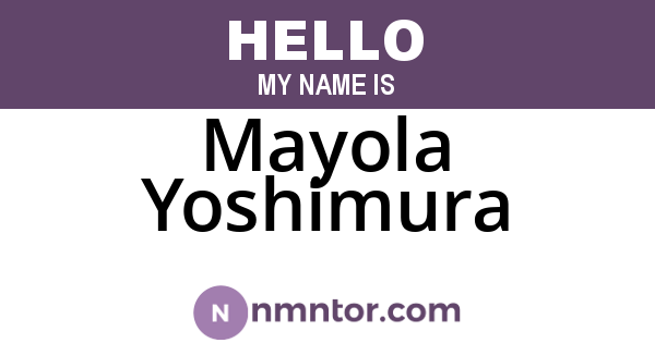 Mayola Yoshimura