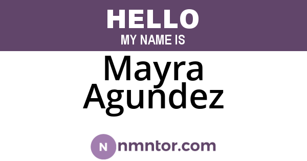 Mayra Agundez