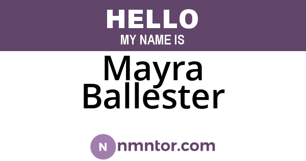 Mayra Ballester