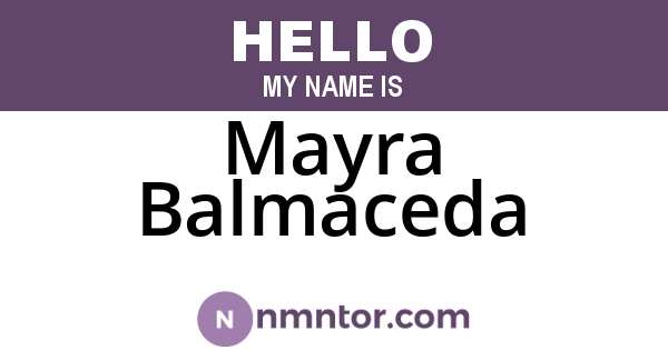 Mayra Balmaceda