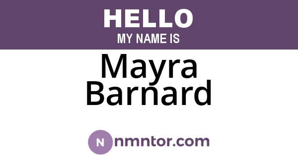 Mayra Barnard