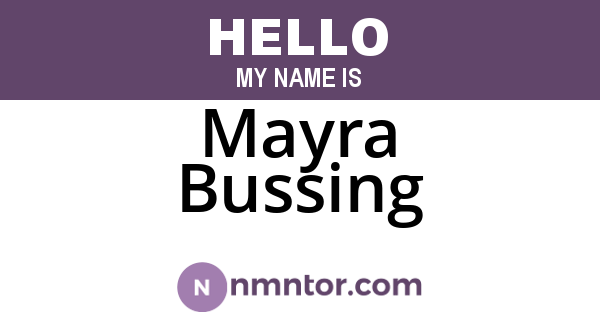 Mayra Bussing