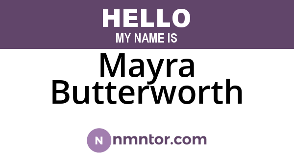 Mayra Butterworth