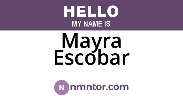 Mayra Escobar
