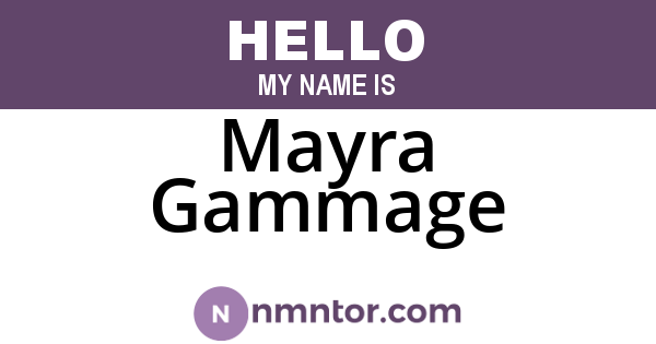 Mayra Gammage