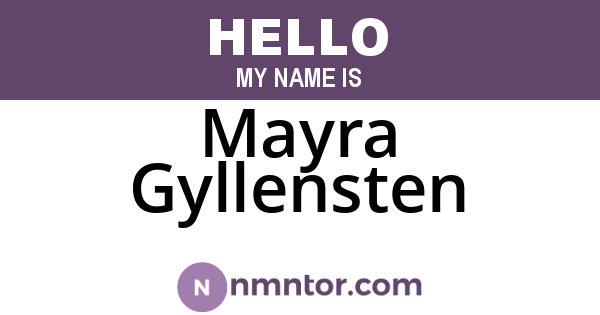 Mayra Gyllensten