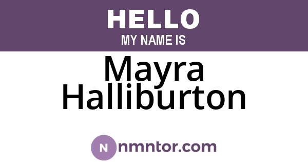 Mayra Halliburton