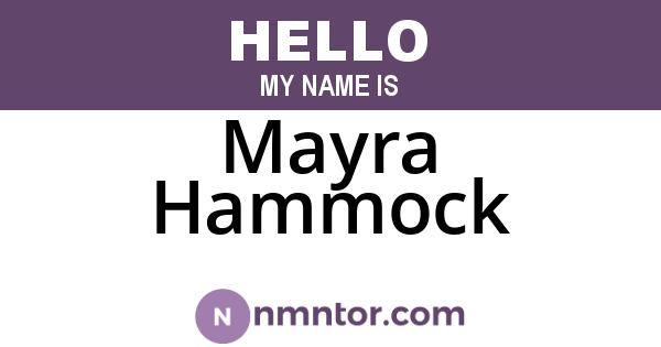 Mayra Hammock