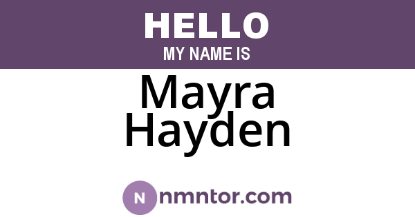Mayra Hayden
