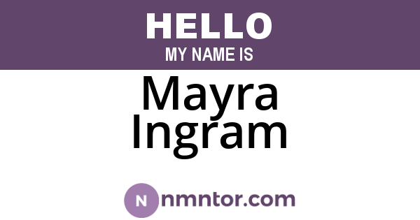 Mayra Ingram