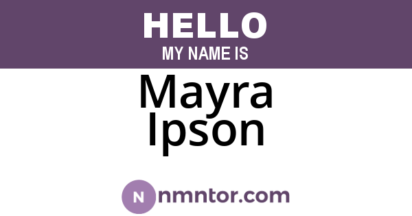 Mayra Ipson