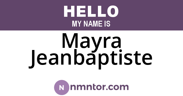 Mayra Jeanbaptiste
