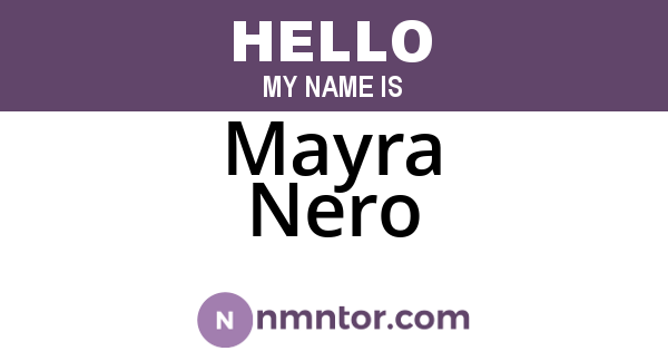 Mayra Nero