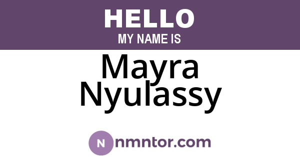 Mayra Nyulassy